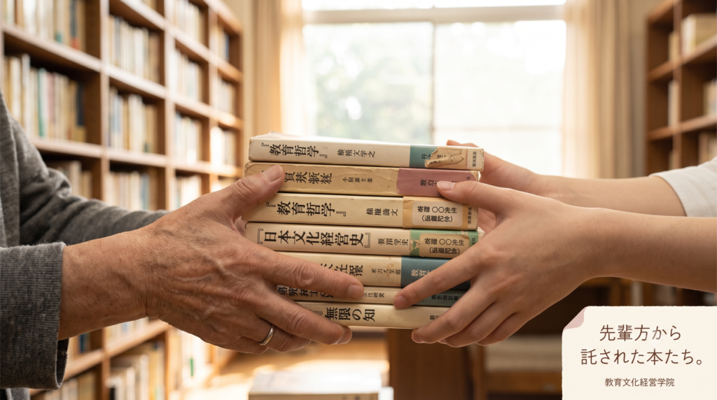 先輩方から託された本たち。 先輩方から託された本たち。