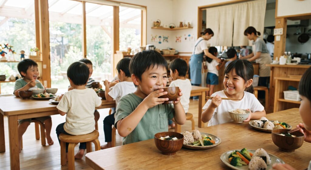 高取保育園『いただきます みそをつくる こどもたち』 高取保育園